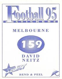 1995 Select AFL Stickers #159 David Neitz Back